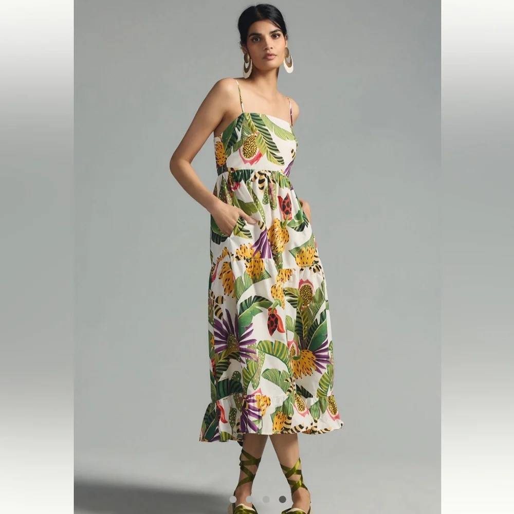 Farm Rio Striped Forest Dress - Picture 5 of 6